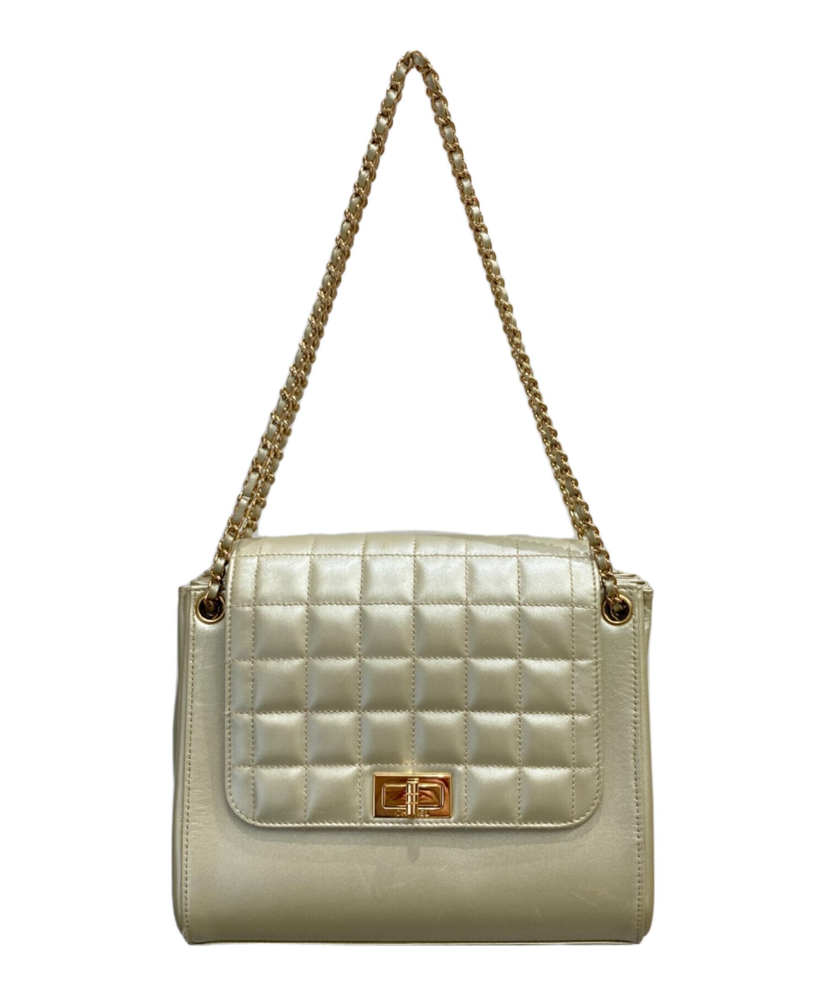 2.55 シャネル CHANEL ツイード チェーン ツイード トップハンドル (シャネル) 中古・古着通販】CHANEL チェーンショルダーバッグ バッグ
