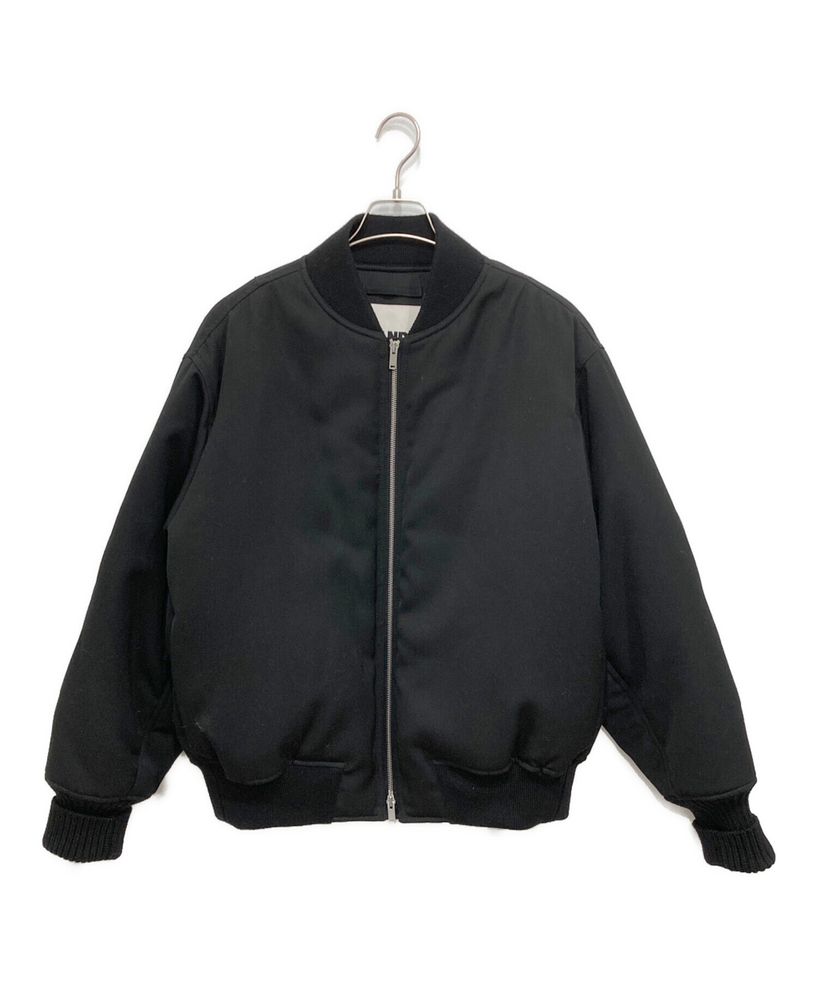 JIL SANDER / ジルサンダー】レザーエルボーパッチ中綿ジャケット 