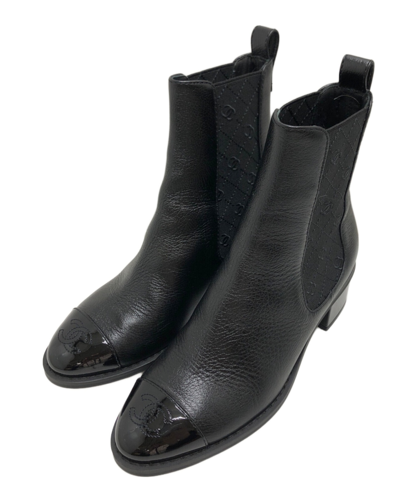 CHANEL】シャネルの定番ココマーク！サイドゴアショートブーツ買取入荷