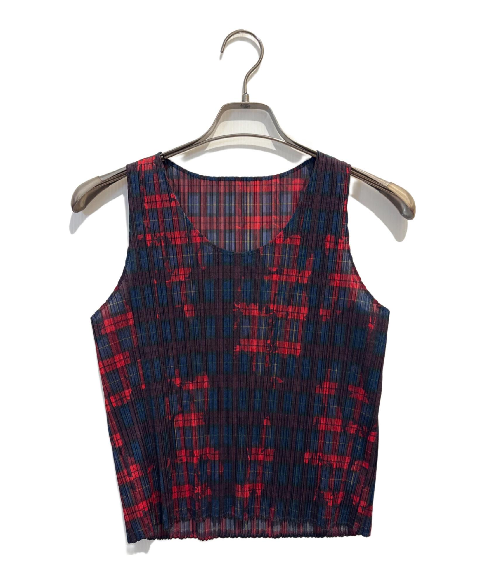 PLEATS PLEASE カットソー　ノースリーブ PLEATS PLEASE / プリーツプリーズ】ノースリーブプリーツカットソー