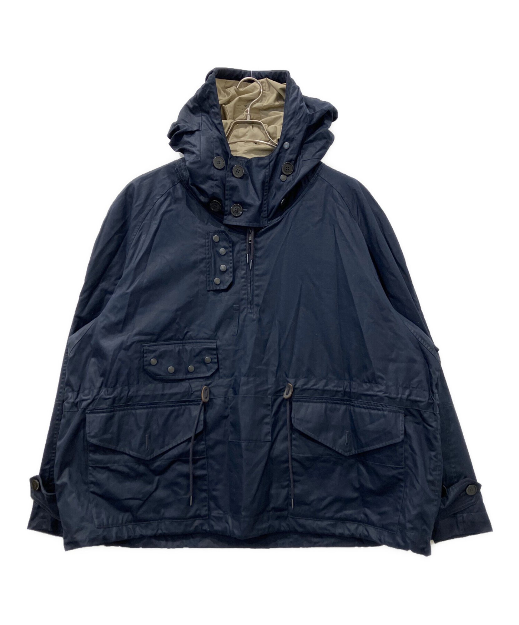 ジャケット・アウター BURBERRY BRIT  NAVY WINDPROOF SMOCK BURBERRY BRIT / バーバリーブリット】ベンタイルスモックモチーフ