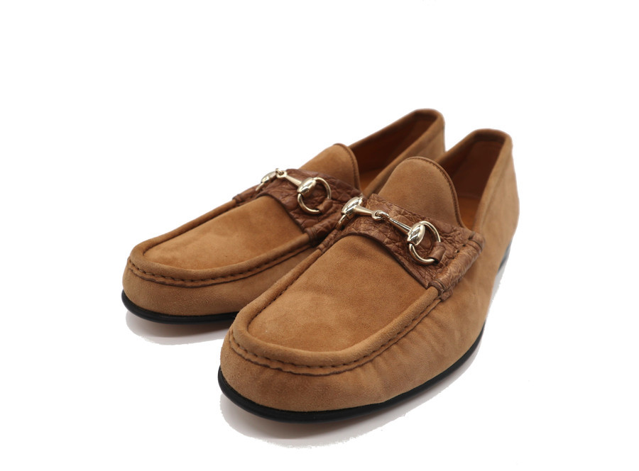 GUCCI☆関税込☆アルファ ホースビット装飾 スエードミュール GUCCI(グッチ) / ホースビット/ウッドソール/ミュール/サンダル