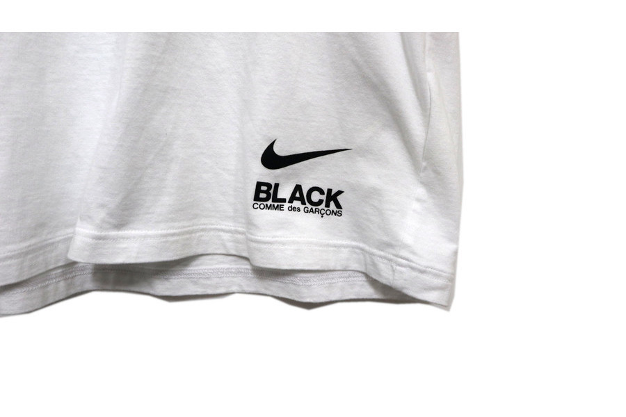 NIKEコラボレーションプリント リンガーTシャツ　コムデギャルソン　black