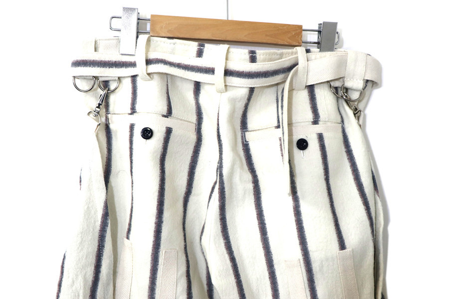 sacai/サカイ】より、ストライプウールレイヤードパンツを買取入荷致し 