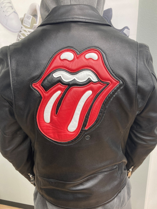 【新品】ジャックローズ ローリングストーンズ ライダースジャケット 裏地 赤 アメカジブランド【THE ROLLING STONES×JACKROSE / ローリング