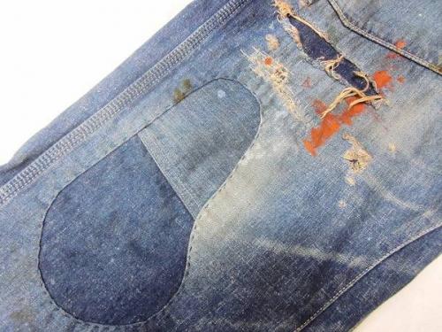 アナクロノームダメージ加工デニムオーバーオール ANACHRONORM Damaged Denim Overalls [INDIGO] - Fresh Service