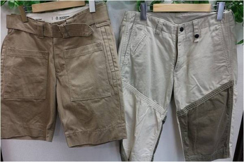 ボトムスのショートパンツ