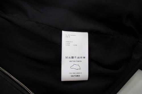 ラムレザーシングルライダースジャケットのメンズ