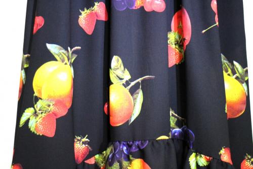 エムエスジーエムのFruit Print Midi Skirt