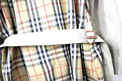 リメイク切替ノバチェックトレンチコートのメンズ