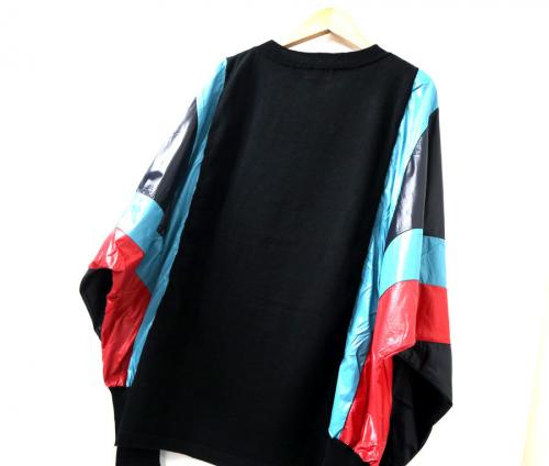 ヒステリックグラマーのCOLLEGE GIRLナイロン×ニットプルオーバー