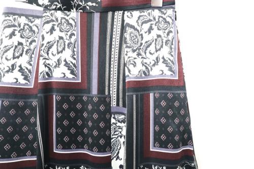 スカーフプリントFIT/FLR スカートのレディース