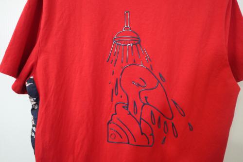 ラバーロゴ半袖Tシャツのメンズ