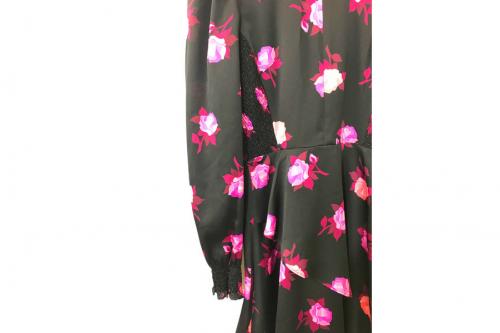 rose garden smoked  satin dressのレディース