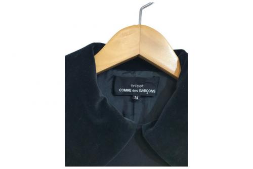 ベロア切替プリーツコートのレディース