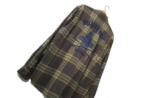 スウェディッシュアーミーのPlaid Flannel Shirt