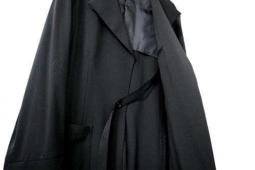 ノーカラージャージーコートのメンズ