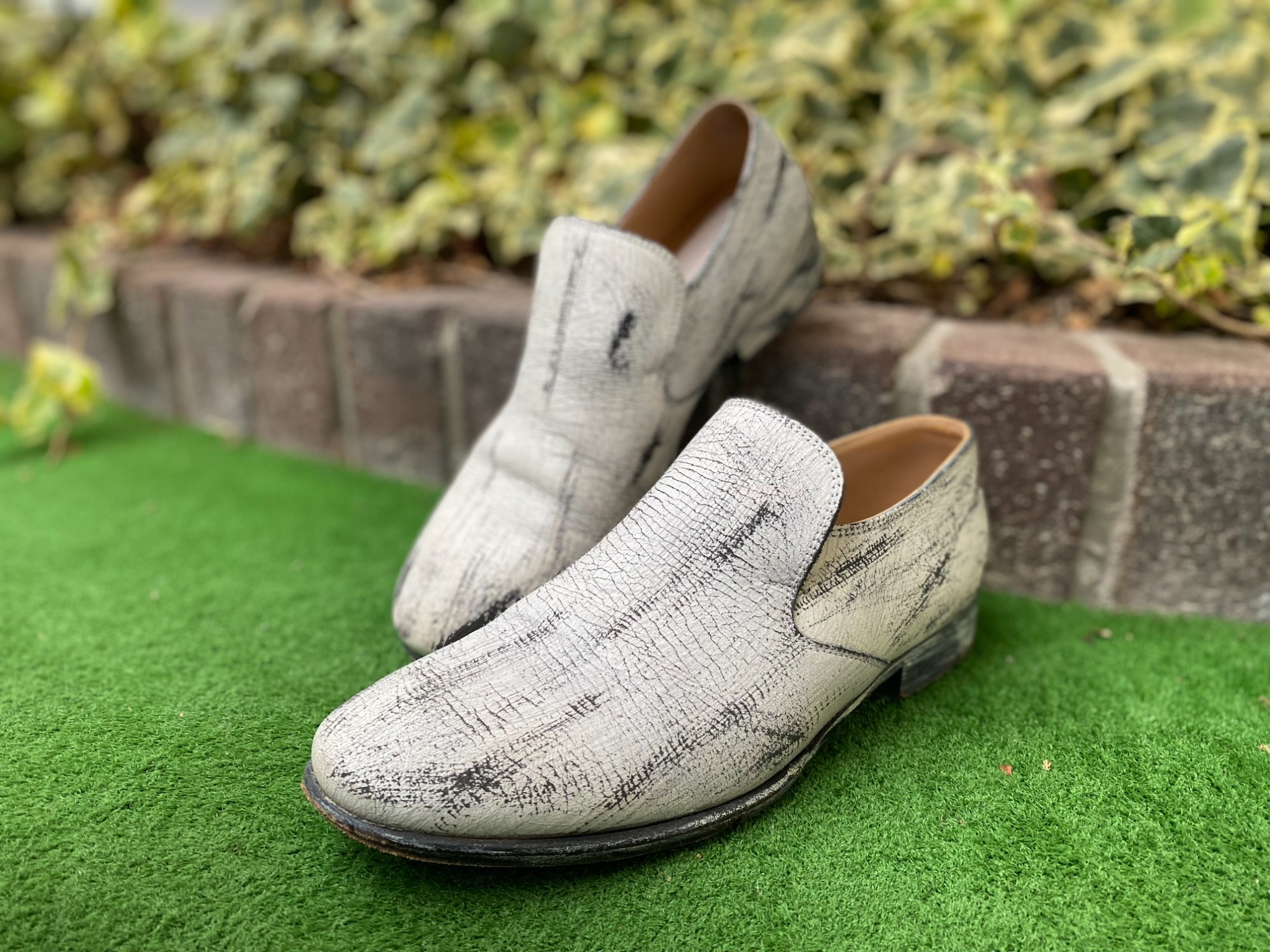 e*n様 Maison Margiela ホワイト ローファー 38 1/2 美 e*n様 Maison Margiela ホワイト ローファー 38 1/2 美 Maison