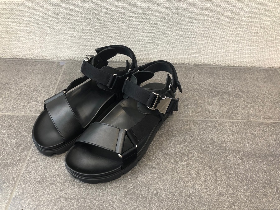 PRADA/プラダレザーxテクニカルファブリック サンダル2X入荷情報