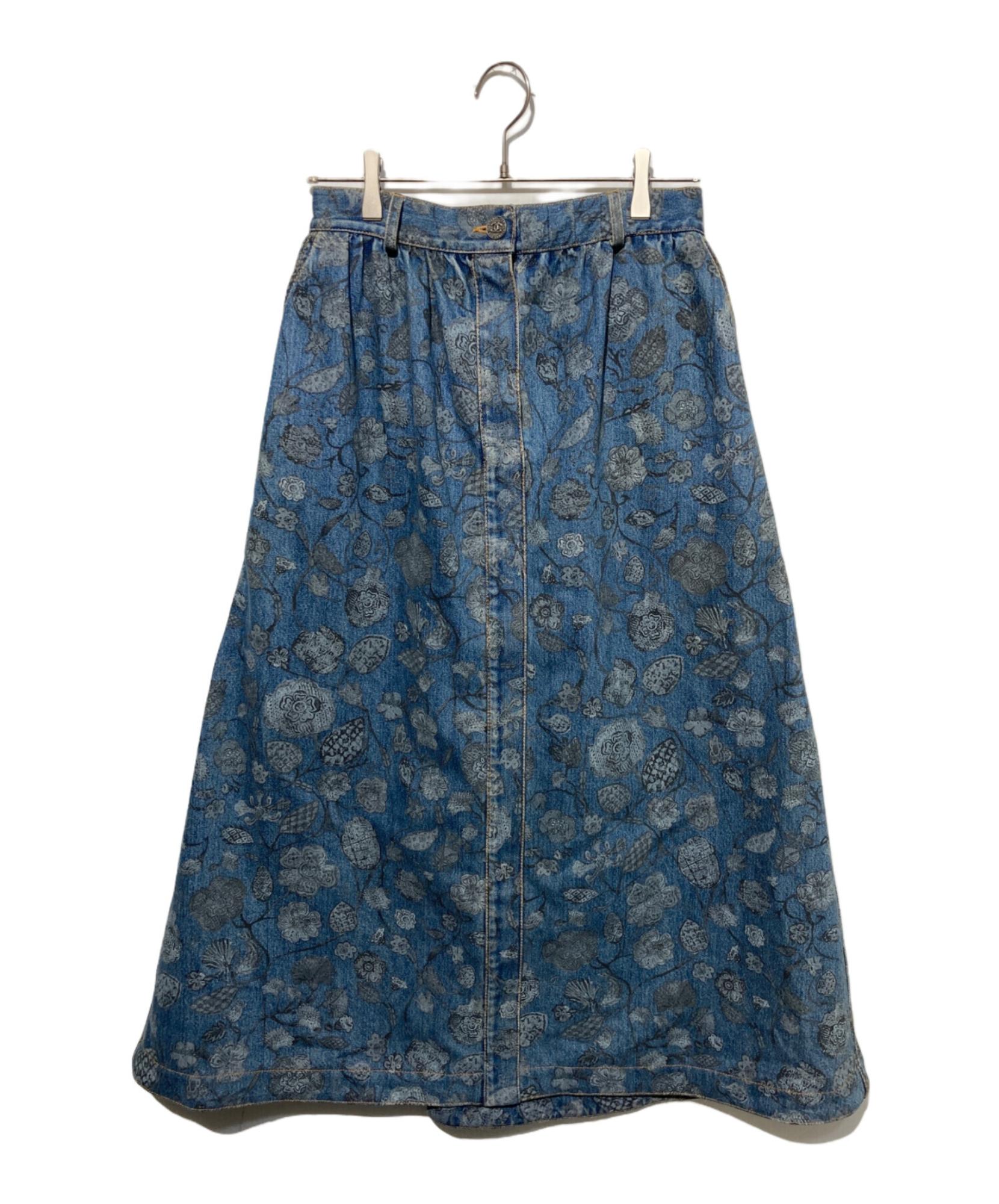 CHANEL / シャネル】ココマーク・フラワープリント デニムスカート