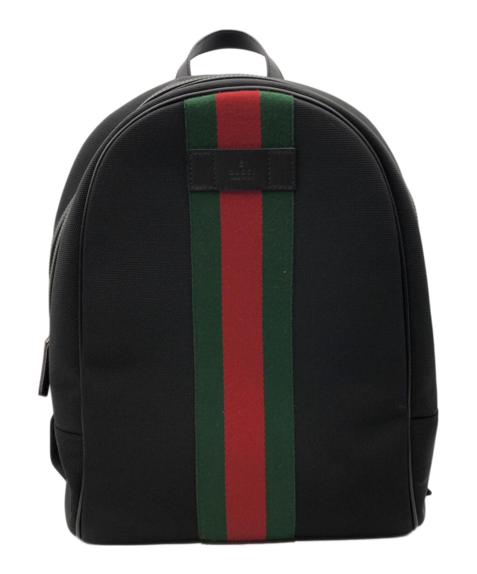 美品✨ GUCCI リュック バックパック シェリーライン ブラック キャンバス GUCCI（グッチ） シェリーライン リュック バックパック 122349