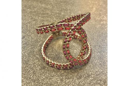 ココ シャネル CHANEL バングル ブレスレットのピンク ゴールド パープル