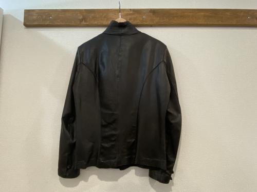 クリスチャンポーのjersey leather shirt