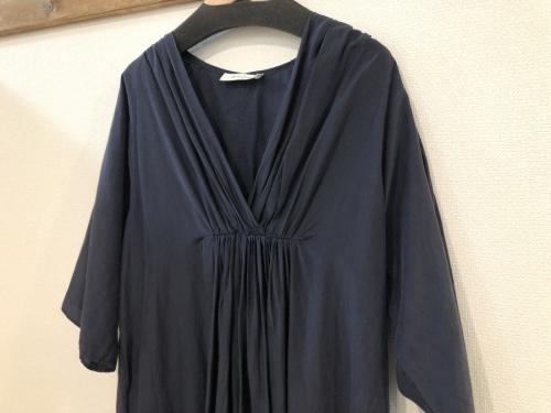 デミルクス　ビームスのシルク フロントギャザーワンピース