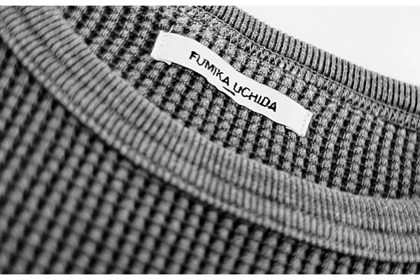 FUMIKA UCHIDA グレー サーマル　長袖ニット 美品◇フミカウチダ ニット 長袖 サーマル ウールメッシュ