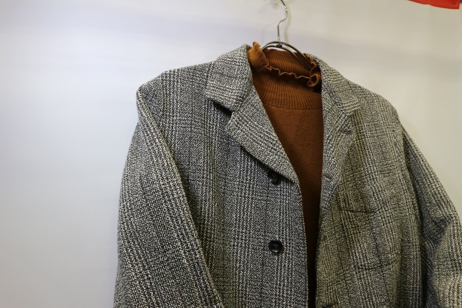 【極美品】45R 杢杢ツイードのジャケット パンツ セットアップ 定価14万7千