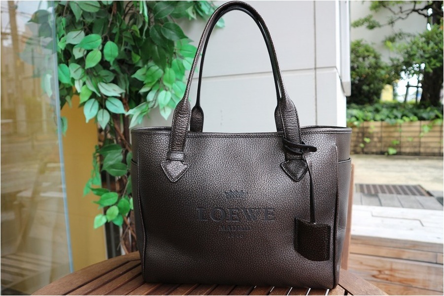 VINTAGE●LOEWE●ロエベ・トレド ダークグリーン トートバッグ LOEWE/ロエベ】よりHERITAGE SMALL TOTE(color ブロンズ)入荷