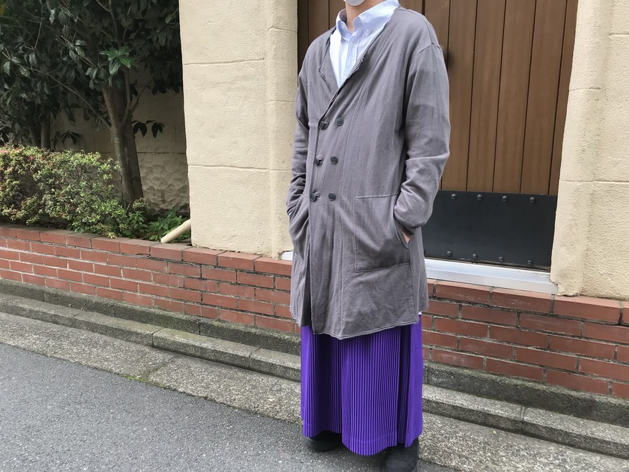yohji yamamoto pour homme ノーカラーロングジャケット