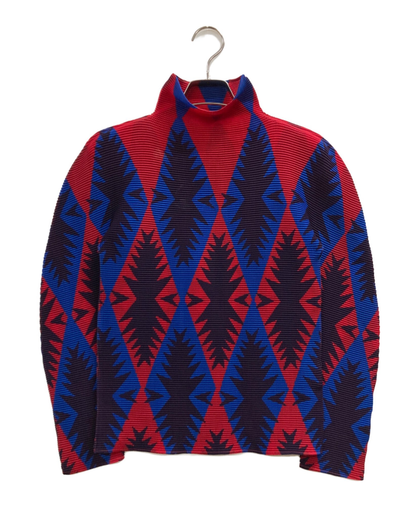 ISSEY MIYAKE / イッセイミヤケ】総柄 ハイネックプリーツカットソー