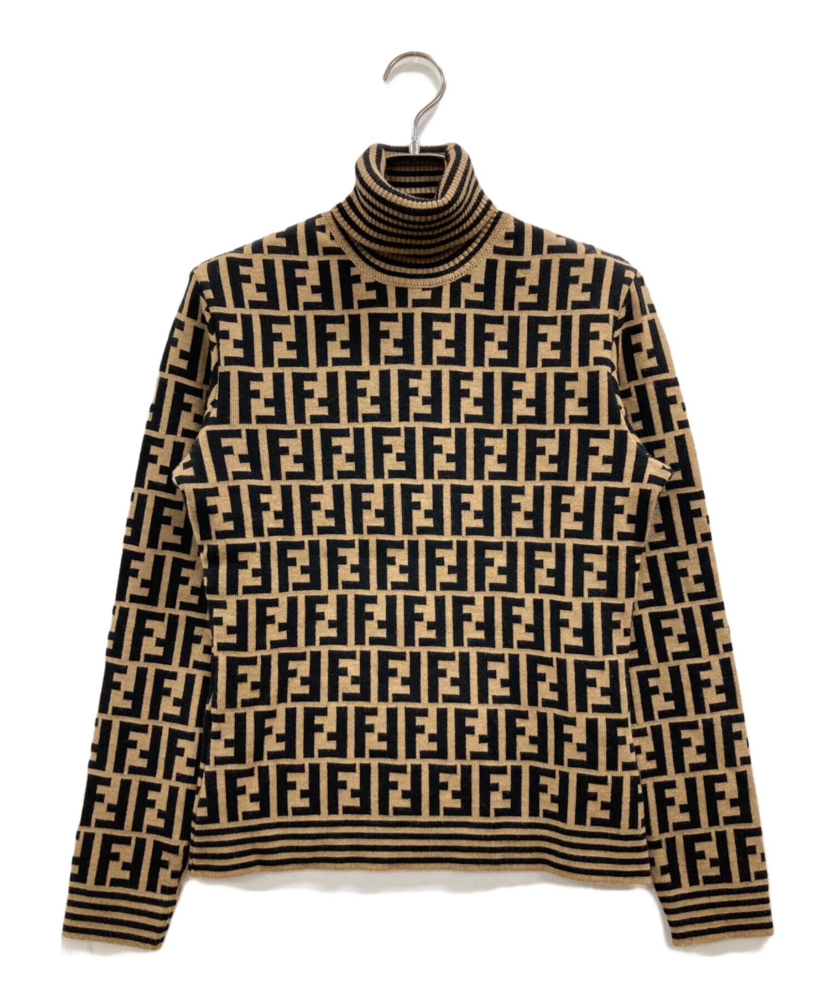 FENDI / フェンディ】ズッカ柄タートルネックニット|伝統のダブルFF