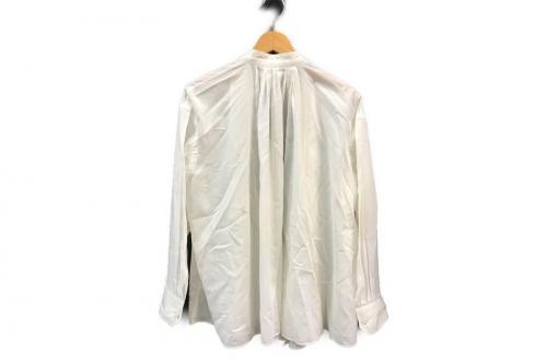 エルメスのギャザー前開きブラウスシャツ