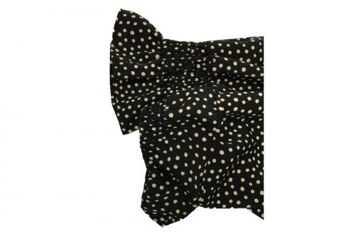 サテンドットプリントシャーリングワンピのワンピース