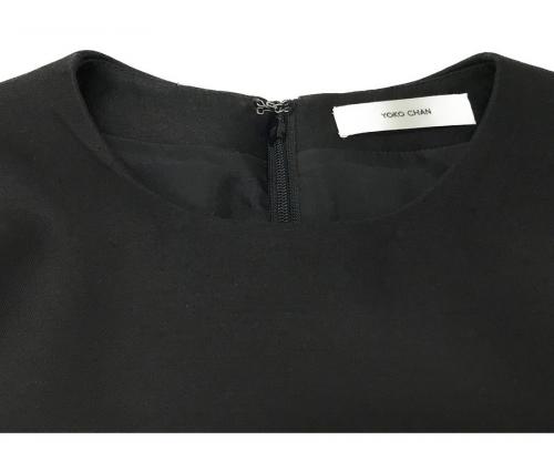 ブラウスワンピースのフレアハイウエストワンピース