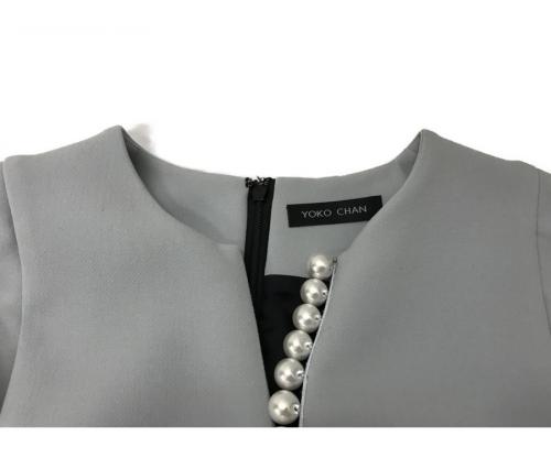 フレアースリーブパールスリットラインドレス ワンピースの＃YOKO CHAN