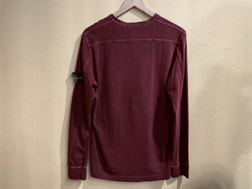 ストーンアイランドのガーメントダイロングスリーブカットソー