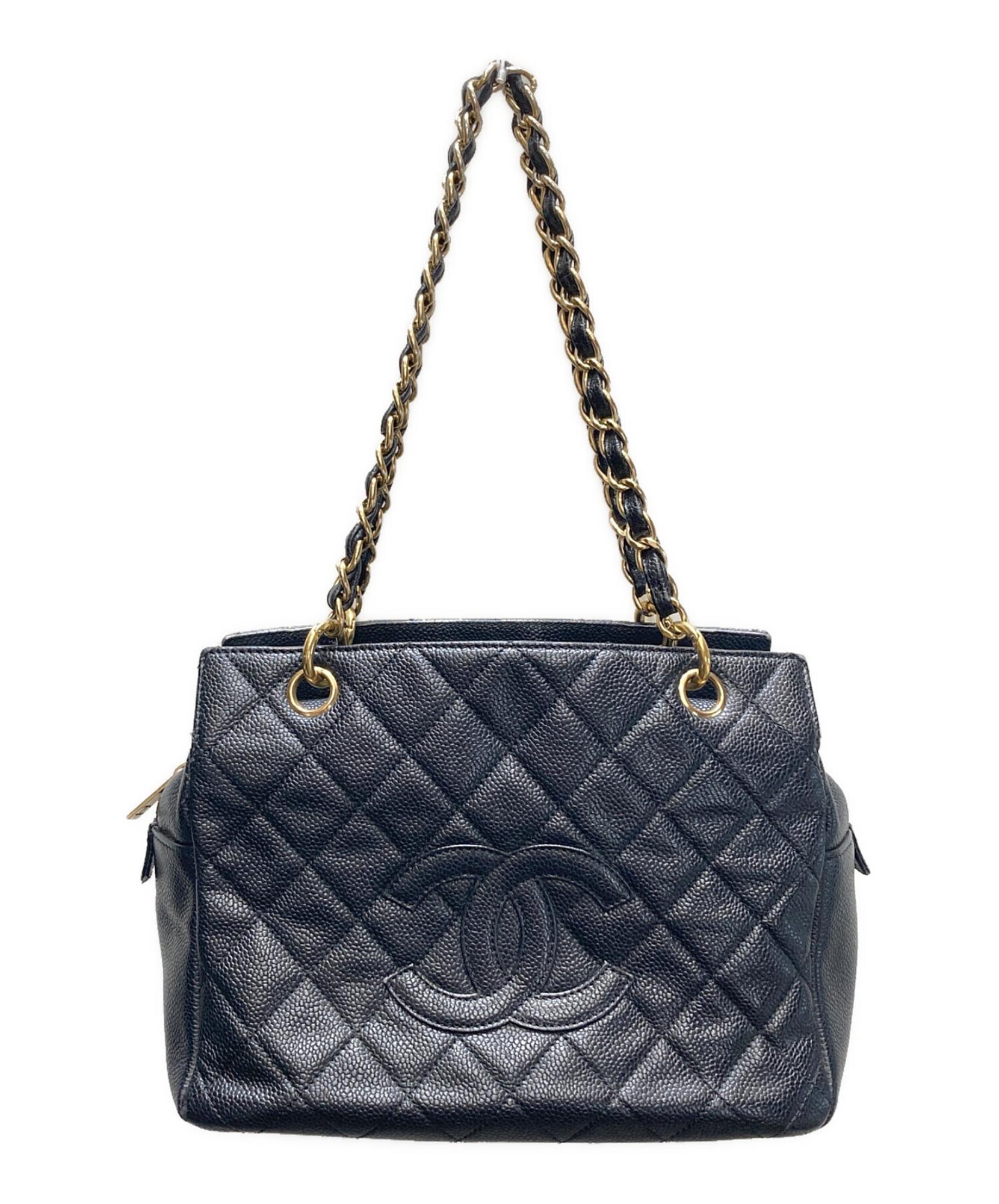 CHANEL / シャネル】マトラッセ キャビアスキン プチタイムレス トート