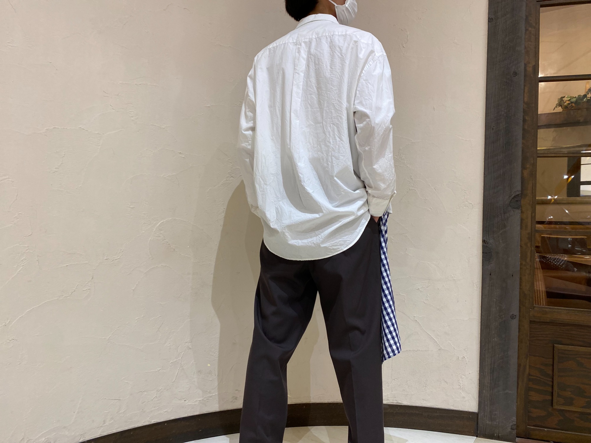 JW ANDERSON アシンメトリーギンガムチェックシャツ JW ANDERSON