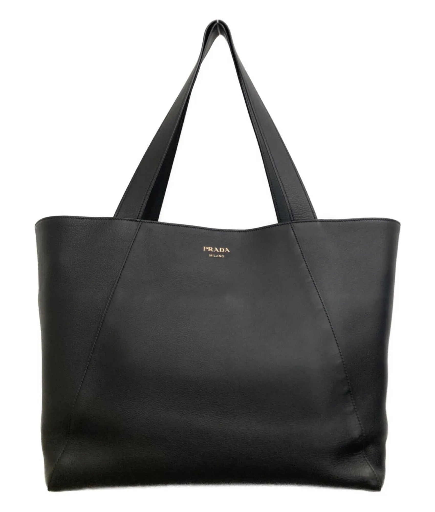 PRADA / プラダ】洗練された黒が魅せるレザートートバッグ 都会的な