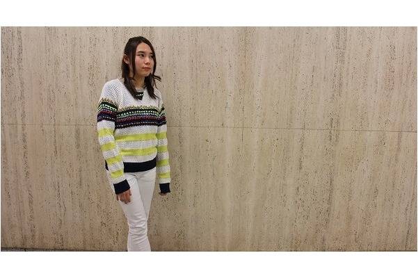 TSUMORI CHISATO - ツモリチサト スーパーヒーローボーダーニット TSUMORI CHISATO - ツモリチサト スーパーヒーローボーダー