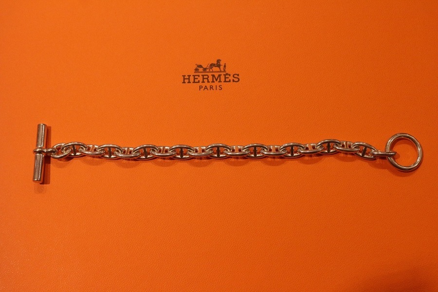 HERMES/エルメス】シェーヌダンクルPM ブレスレット(18コマ HERMES/エルメス】シェーヌダンクルPM ブレスレット(18コマ