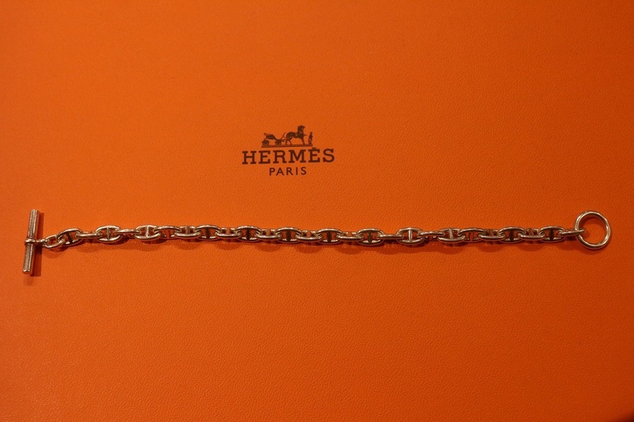 HERMES/エルメス】シェーヌダンクルPM ブレスレット(18コマ HERMES/エルメス】シェーヌダンクルPM ブレスレット(18コマ