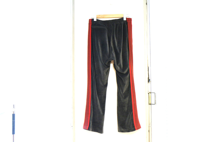 NEEDLES トラックパンツ ベロア M チャコール レッド ニードルス