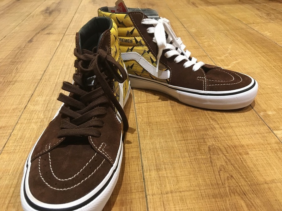 新品Supreme Vans Diamond Plate Sk8-Hi 28.5