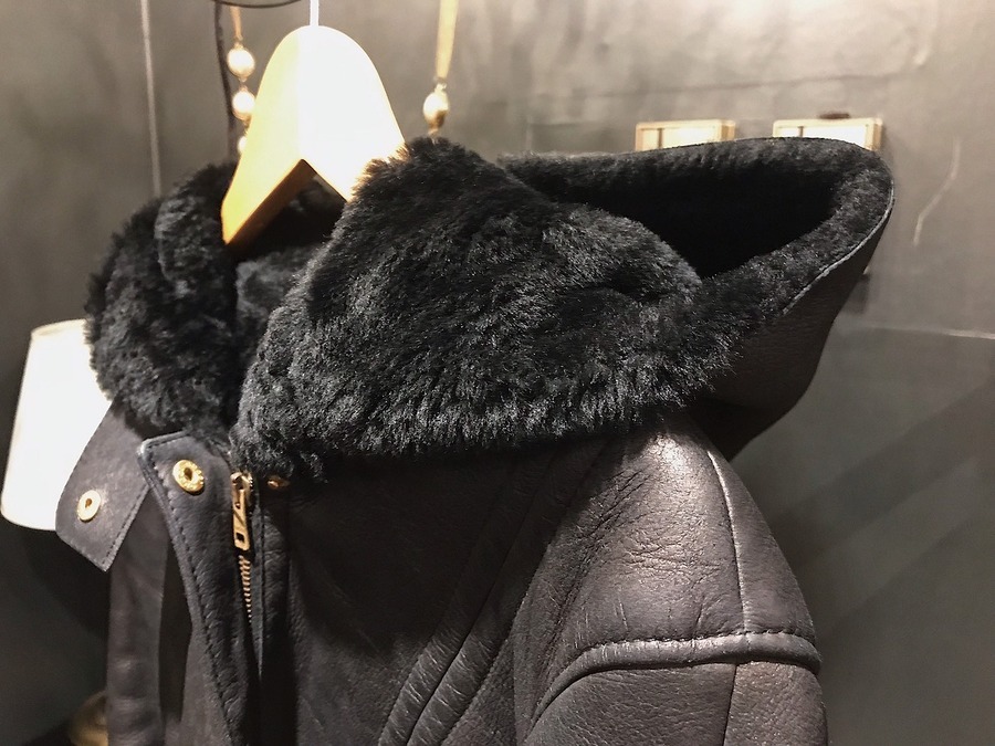 GUCCI 2011AW グッチ ムートンファー シアリング レザーコート 46 GUCCI（グッチ）ムートンコート 黒 サイズ:44(S位) メンズ