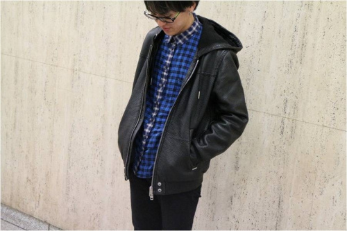 レザーパーカーのディーゼル