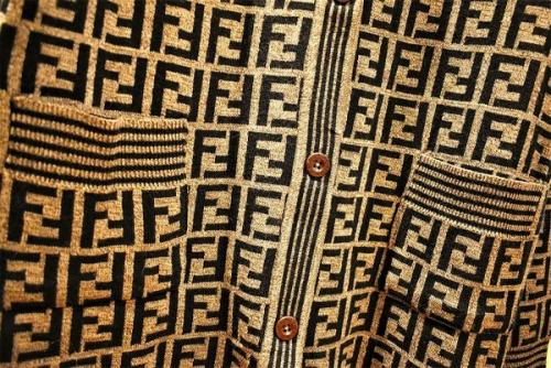 フェンディ　FENDI　ズッカ　ロングコート　総柄 極美品✨フェンディ ズッカ柄 総柄 フード付き コート レザー